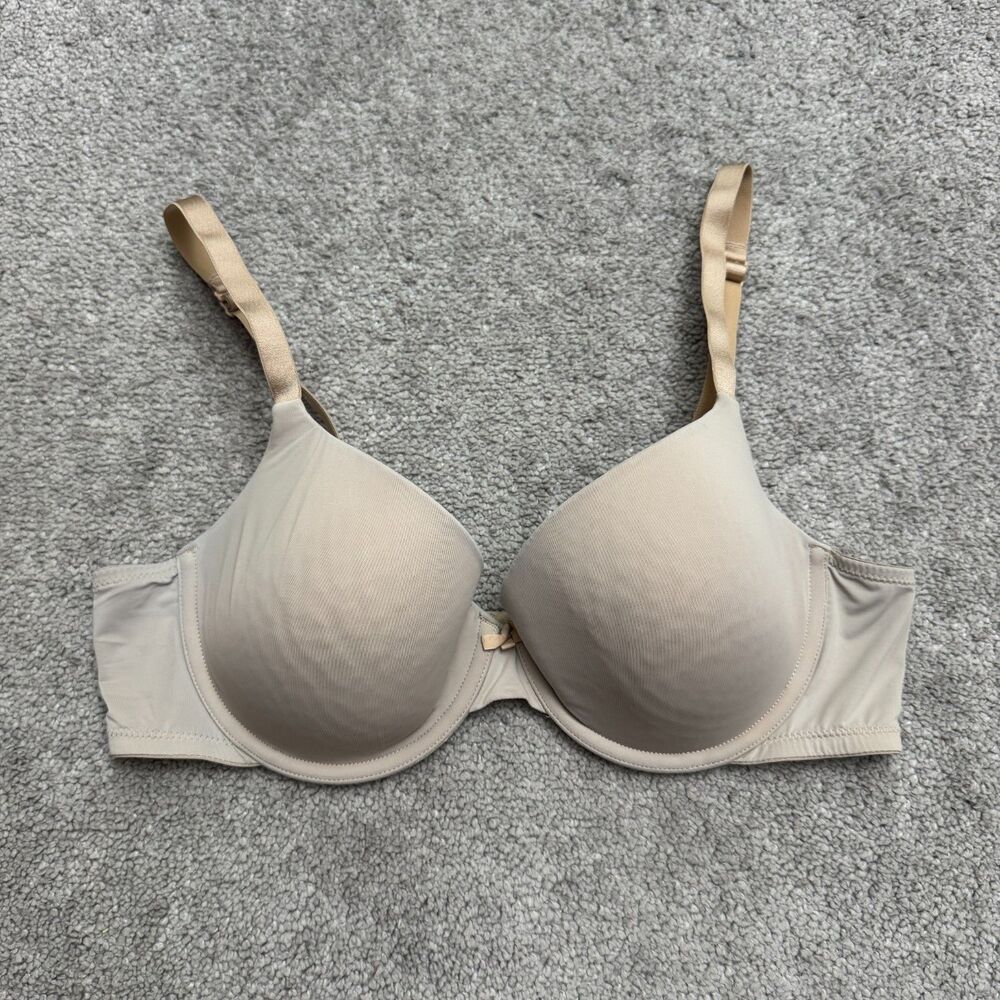 Auden The Everyday Demi T-Shirt Bra Womens 36C Beige Lightly Lined Underwire